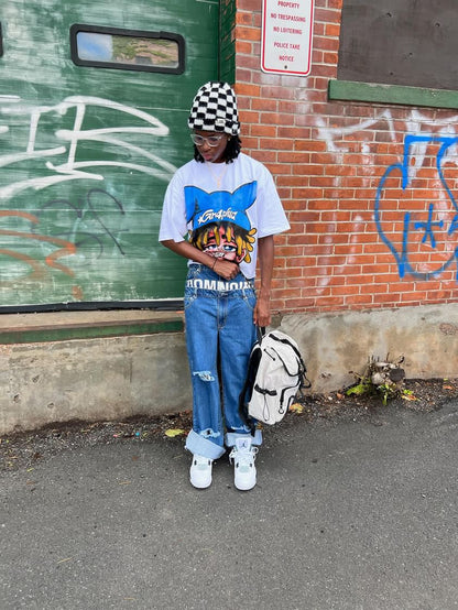 WHITE BEANIE BOY TEE