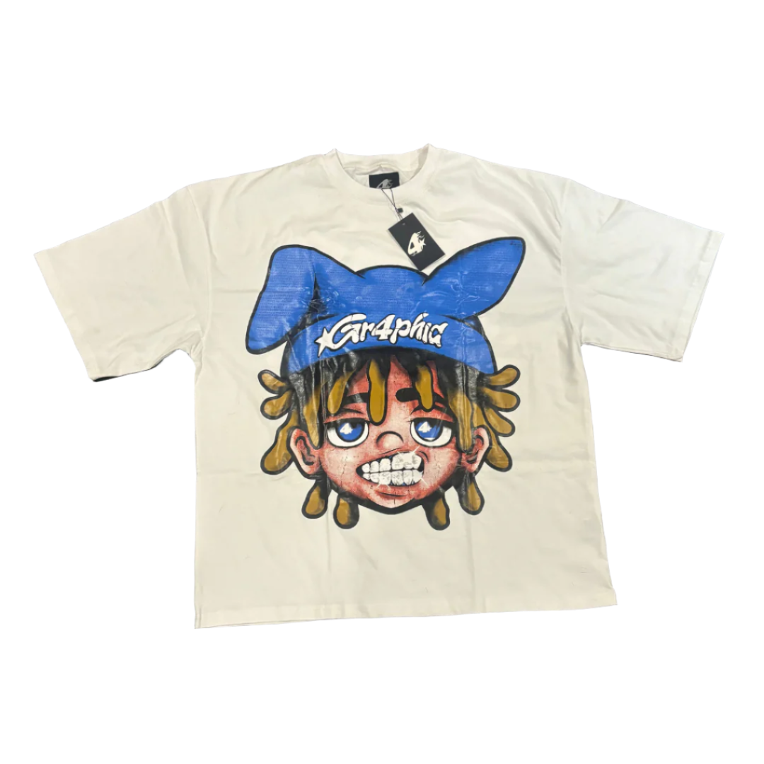 WHITE BEANIE BOY TEE