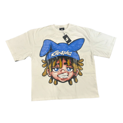 WHITE BEANIE BOY TEE