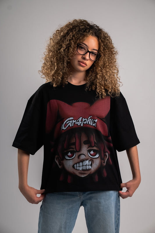 BLACK BEANIE BOY TEE V2