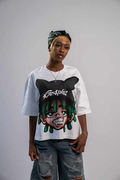 WHITE BEANIE BOY TEE V2