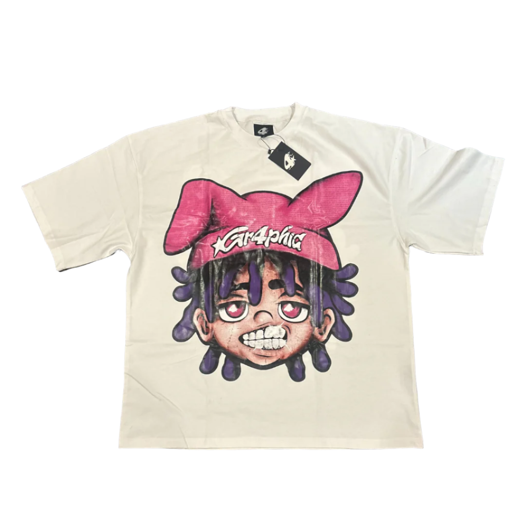 WHITE BEANIE BOY TEE