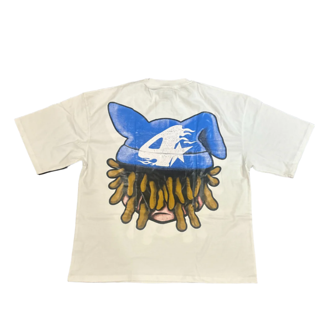 WHITE BEANIE BOY TEE